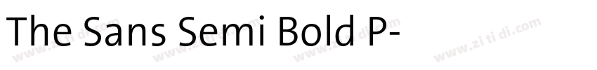 The Sans Semi Bold P字体转换